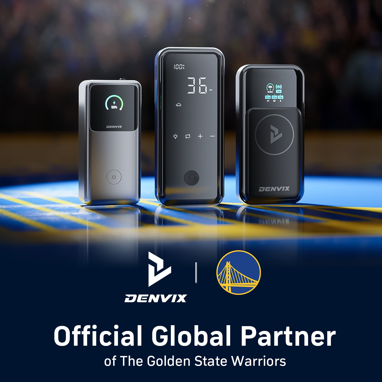 Denvix MotorX Tire Inflator Portable Air Compressor 2nd Generation, Large Tire Inflator Speed Level 30 Second Fast Inflation Air Pump, 15000mAh Battery Capacity, 65W 5X Fast Charging, Deluxe Package.