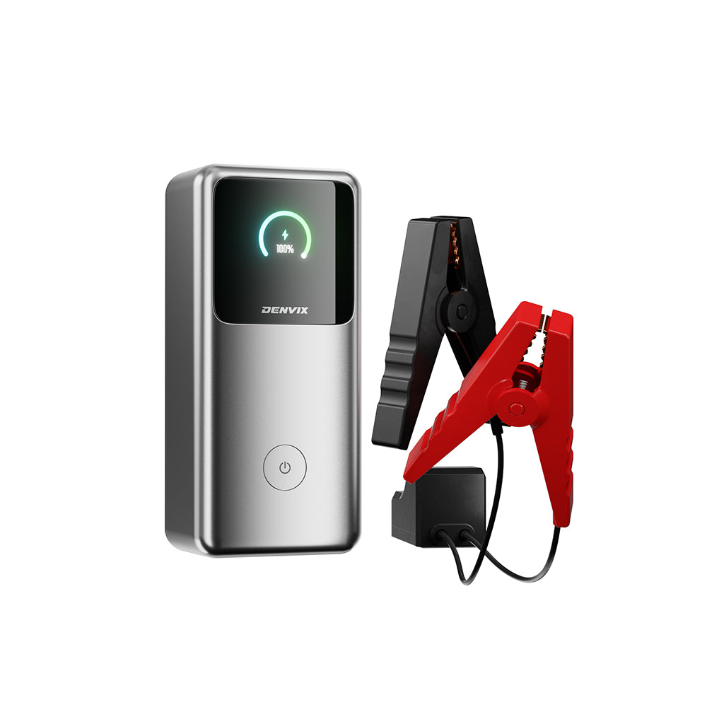 Denvix ThunderX 1000A UltraSafe Jump Starter, fit all household cars, SUVs and Trucks, 36000mAh Power Bank Super Safe High-rate full-tab battery, 230W Output,Portable Jump Starter, Power Bank, Jumper Cables, LED light