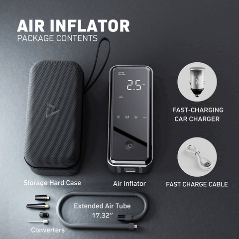 Denvix Tire Inflator Deluxe Package, 2X Faster, 15000mAh, 45W Fast Charging